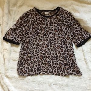 Target leopard print sheer top size xl